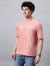 Bold Comfort: Men's Oversize Printed Cotton T-Shirt White